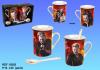 Coffret Johnny 2 mugs + 2 cuillers céramique. Réf. 10202