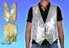 Gilet brillant à paillettes. Coloris : or